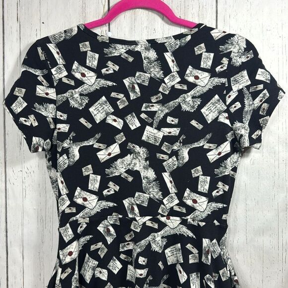 Harry Potter X Hot Topic Collection Hogwarts Letter Skater Dress Black Size S - Picture 12 of 16